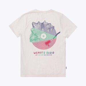 BNWT Wemoto - Radio Record Unisex Organic Cotton T-Shirt / Natural